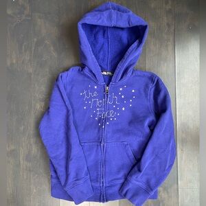 The North Face Girl’s Zip Up Hoodie with Star Design Size Small